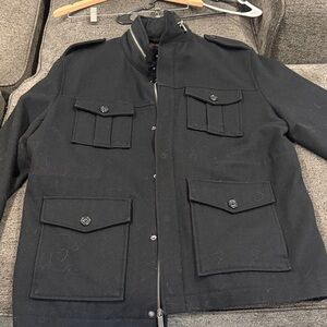 Perry Ellis Dark Military Field Jacket
